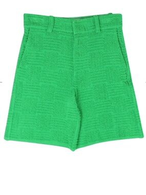 NWT BOTTEGA VENETA Jacquard Toweling  Terry Shorts In Green Size XS